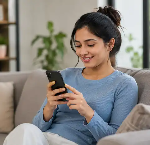 Patient using the JamunJar app to track their health and progress