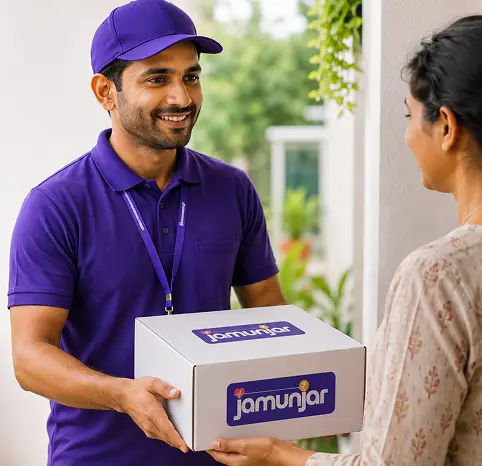 JamunJar care staff attending a patient at home