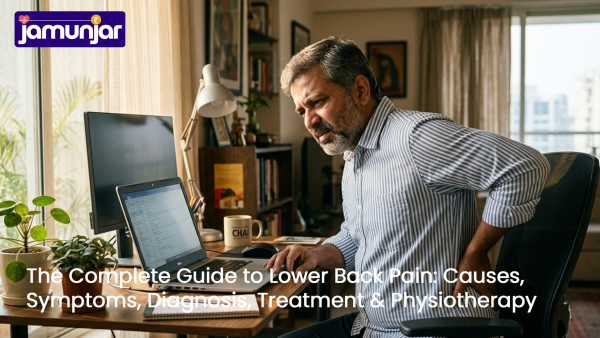 lower back pain caused by prolonged sitting and poor posture during desk work